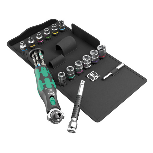 WERA 8009 Zyklop Pocket Set 3 27-Piece Compact Ratchet Tool Set