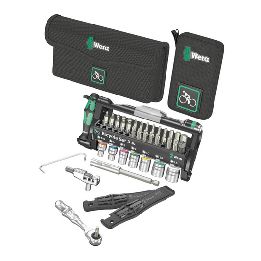WERA Bicycle Set 3 A 40-Piece Bit Ratchet and Chain Tool Set 05004183001