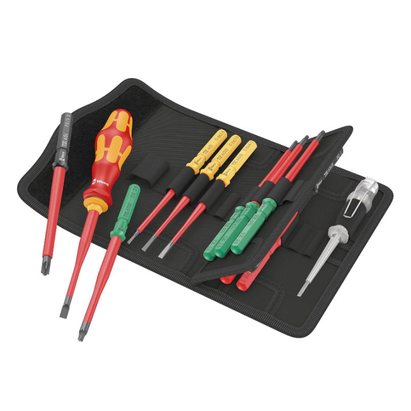 WERA Kraftform Kompakt VDE 16 Extra Slim 1 TIE – 16-Piece Insulated Screwdriver Set