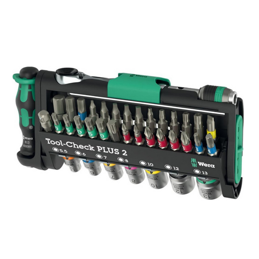 WERA Tool-Check PLUS 2 Compact 39-Piece Bit & Socket Set (05049056001)