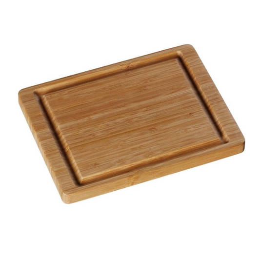 WMF Bamboo Cutting Board 26 x 20 cm Small Natural Wood Chopping Board with Juice Groove