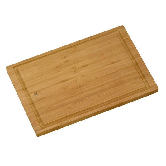 WMF Bamboo Cutting Board – 38 x 25 cm Natural Wood Chopping Board with Juice Groove