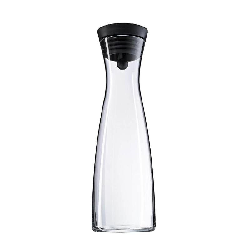 WMF Basic Water Carafe – 1.5 Liters Glass Carafe with Silicone CloseUp Lid
