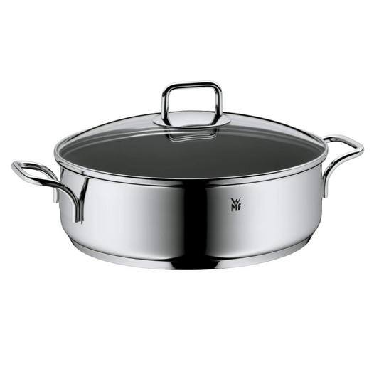 WMF Braising Pan 28cm – 5L High-Rim Roaster with Lid and Induction-Ready