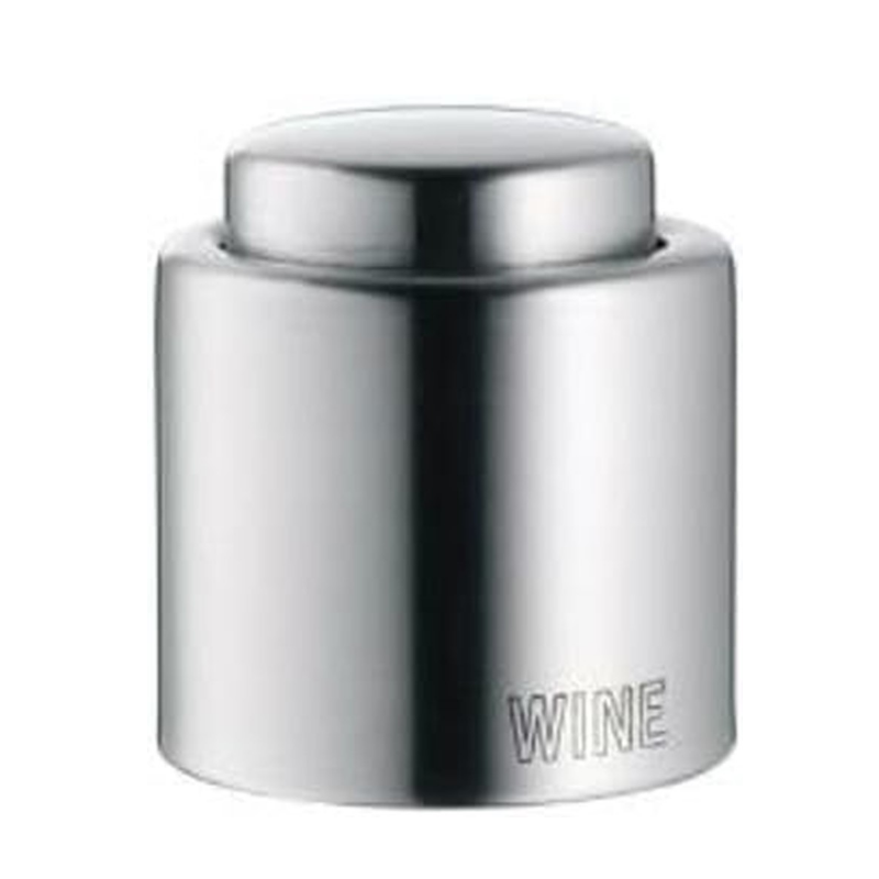WMF Clever&More Wine Stopper – Ø 2.4cm Airtight Stainless Steel Bottle Stopper with Engraving