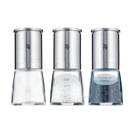 WMF De Luxe Salt and Pepper Mill Set – 3-Pieces Ceramic Grinding Mechanism