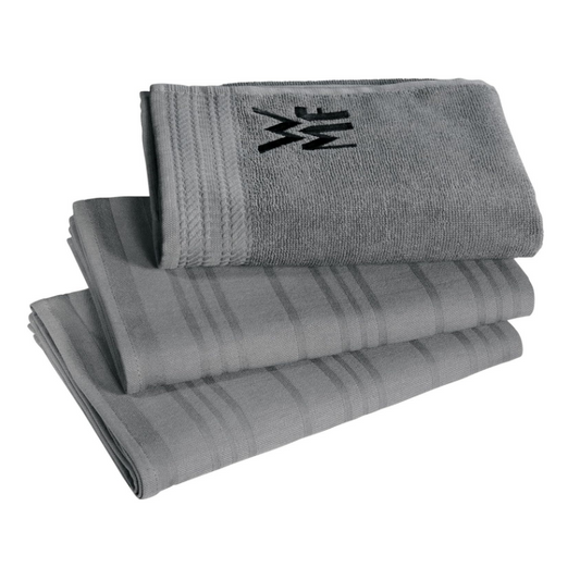 WMF Kitchen Towel Set – 3-Pieces 100% Cotton Dish Towels & Hand Towel