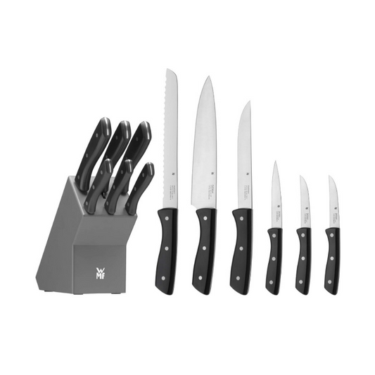 WMF Knife Block with 7-Piece Kitchen Knife Set Made from Special Blade Steel