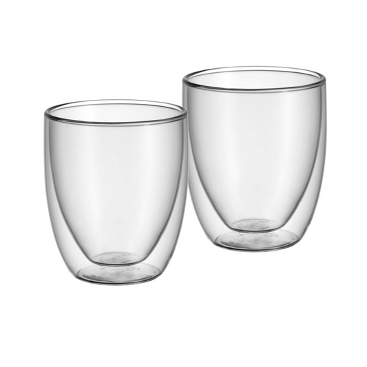 WMF Kult Double-Walled Cappuccino Glasses – Set of 2 with Floating Effect