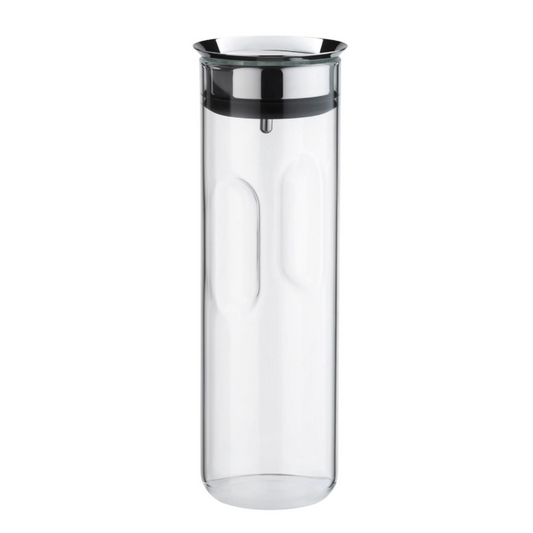 WMF Motion Water Carafe – 1.25L Glass Carafe with Silicone Lid 