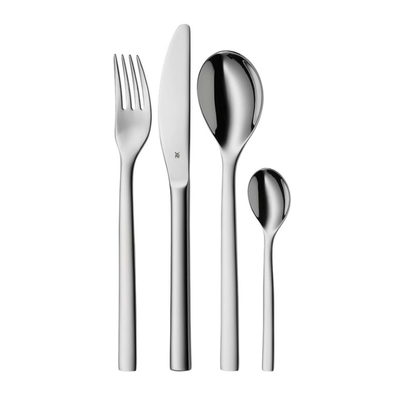 WMF Nuova Cutlery Set for 1 Person – 4-Pieces Monobloc Knife