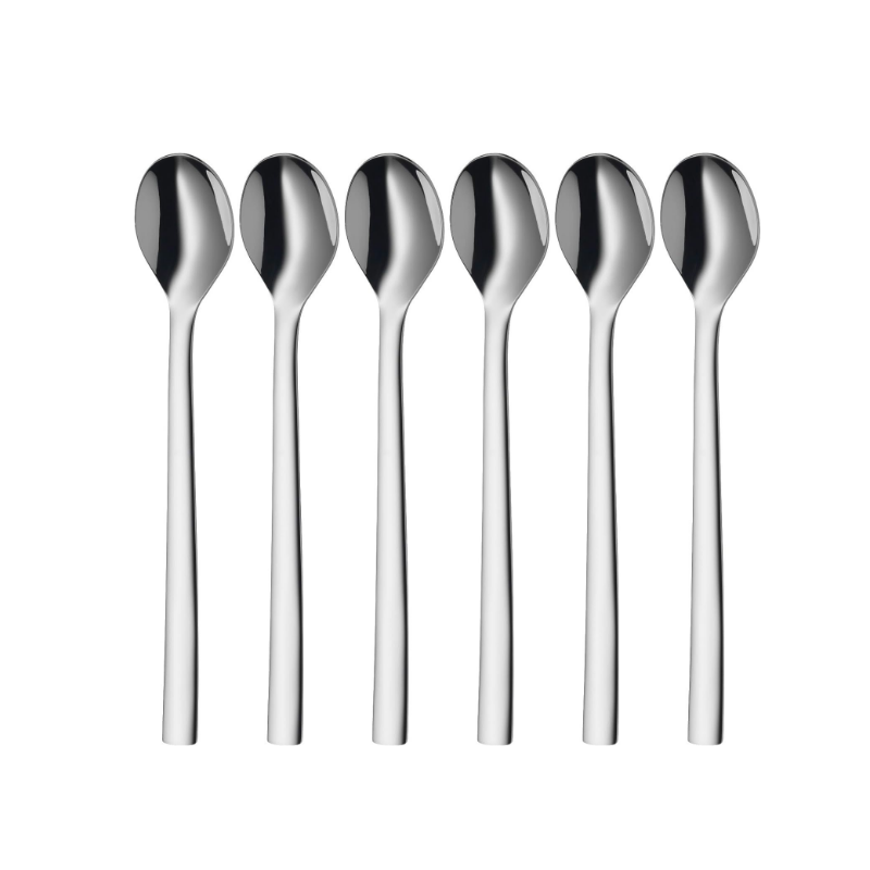 WMF Nuova Latte Macchiato Spoon Set – 6-Piece Long 19cm Spoons