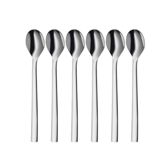 WMF Nuova Latte Macchiato Spoon Set – 6-Piece Long 19cm Spoons