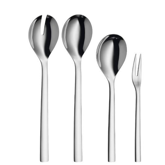 WMF Nuova Serving Cutlery Set – 4-Pieces Polished Stainless Steel 