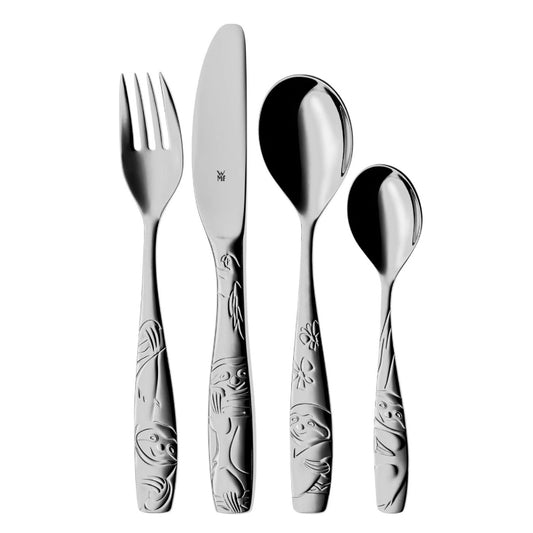 WMF Sloth Children’s Cutlery Set – 4-Piece Cromargan Stainless Steel