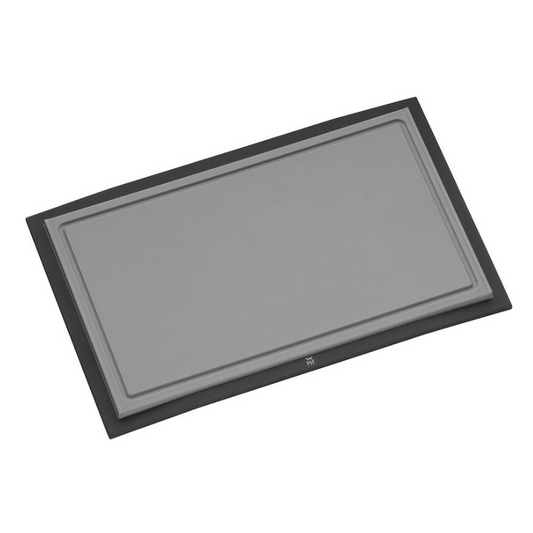WMF Touch Cutting Board – 32 x 20 cm Black Plastic Chopping Board with Juice Groove