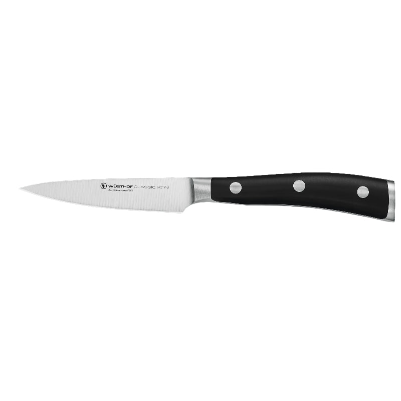 WÜSTHOF Classic Ikon Paring Knife 9 cm Black Handle