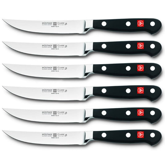WÜSTHOF Gourmet Steak Knife Set 12cm Blade 6 Pieces