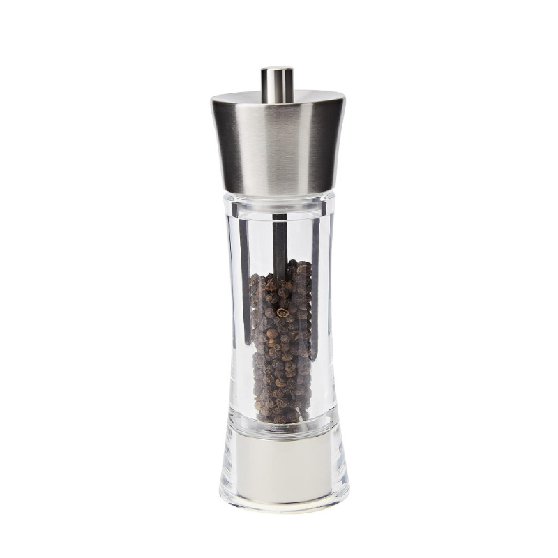 ZASSENHAUS 35308 Aachen Pepper Mill 18cm Acrylic & Stainless Steel 
