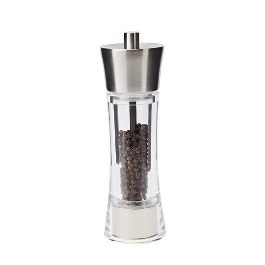 ZASSENHAUS 35308 Aachen Pepper Mill 18cm Acrylic & Stainless Steel 