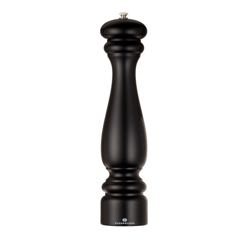 ZASSENHAUS POTSDAM Pepper Mill Matte Black 40cm Adjustable Ceramic Grinder