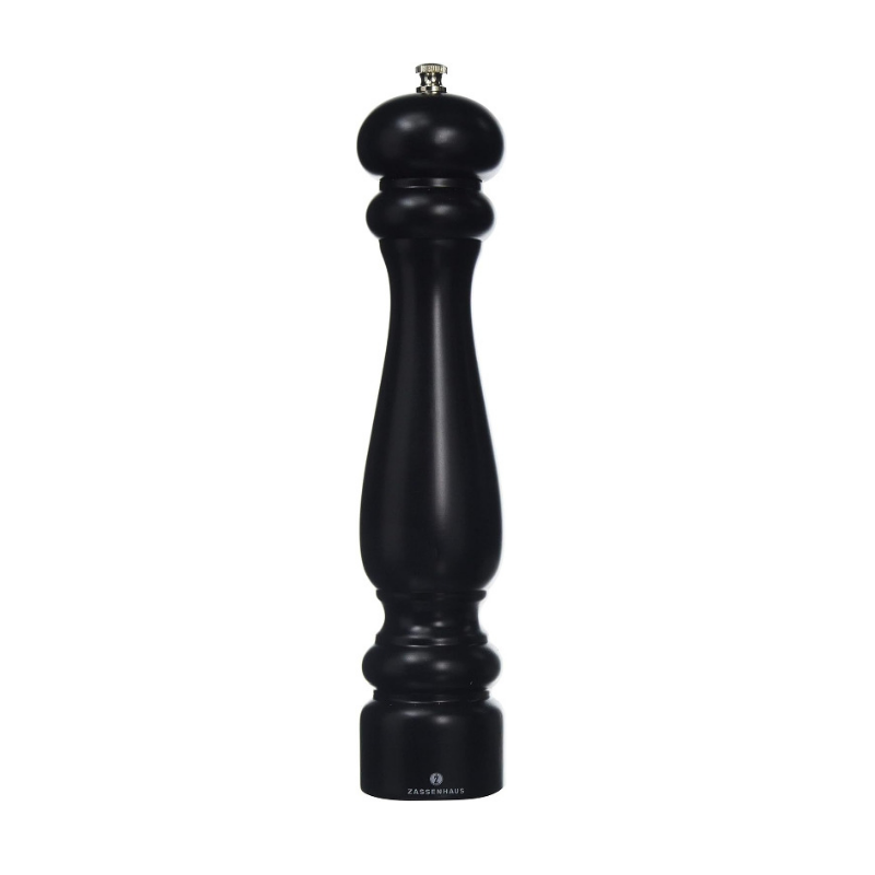 ZASSENHAUS Potsdam Pepper Mill 30 cm Adjustable Ceramic Grinder Matte Black