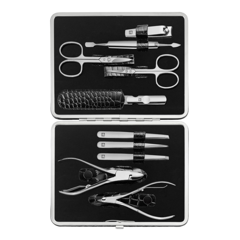 ZWILLING 10-Piece Manicure Set - Croco Edition Premium Stainless Steel Grooming Kit