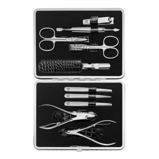 ZWILLING 10-Piece Manicure Set - Croco Edition Premium Stainless Steel Grooming Kit