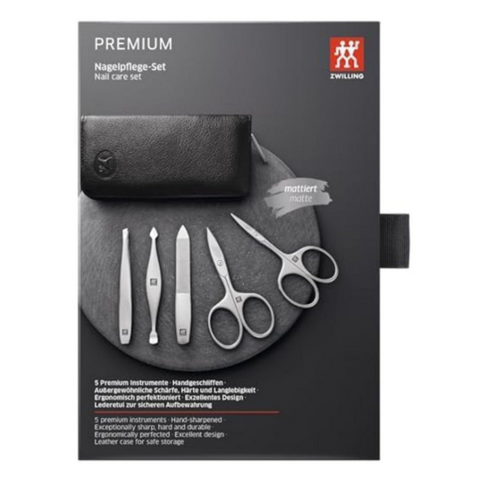 ZWILLING Premium Manicure Set – 5-Piece with Yak Leather Case