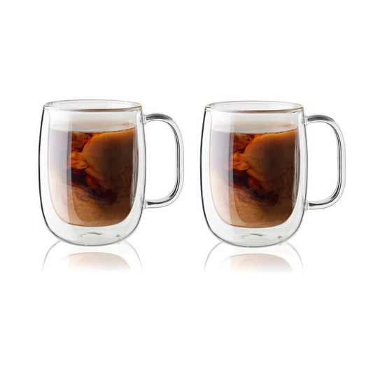 ZWILLING Sorrento Plus Coffee Glass Set – 2-Pieces 355 ml with Handle