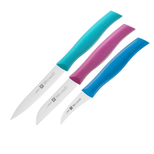 ZWILLING Twin Grip Knife Set – 3-Pieces Precision Kitchen Knives with Ergonomic Handles