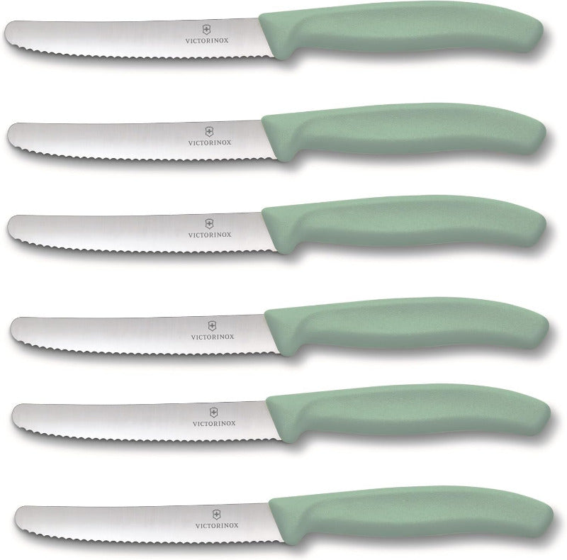 Victorinox 6-Piece Swiss Classic Table Knife Set | Wavy Edge | Multi-Color | Swiss Made