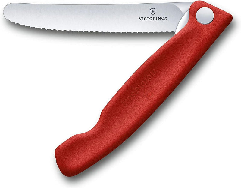 VICTORINOX Swiss Classic Tomato & Table Knife – 11 cm | Serrated Edge | Black Handle