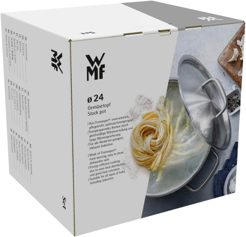 WMF Provence Plus Stockpot – 24 cm, 8.8L Induction & Oven Safe with Glass Lid