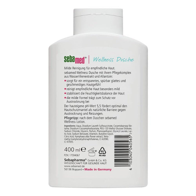 SEBAMED Wellness Shower Gel 400ml – pH 5.5 Body Wash with Moisturizing Complex