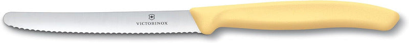 VICTORINOX Swiss Classic Breakfast Knife Set – 4-Piece Colorful Serrated Bread & Fruit Knives (11 cm)