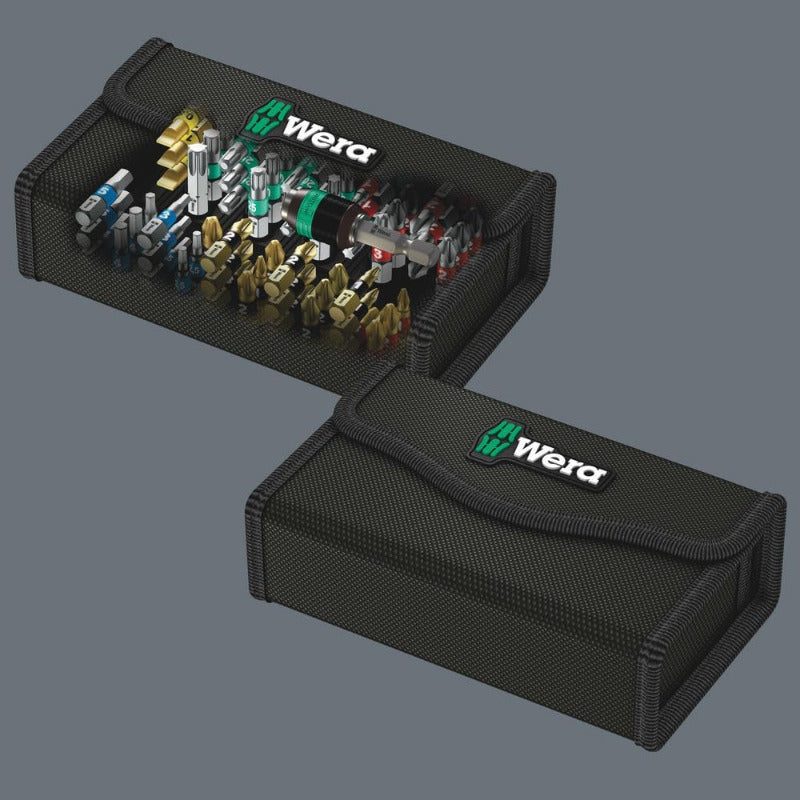 WERA Bit-Safe 61 BiTorsion 1 – 61-Piece Bit Set (05057441001), Black
