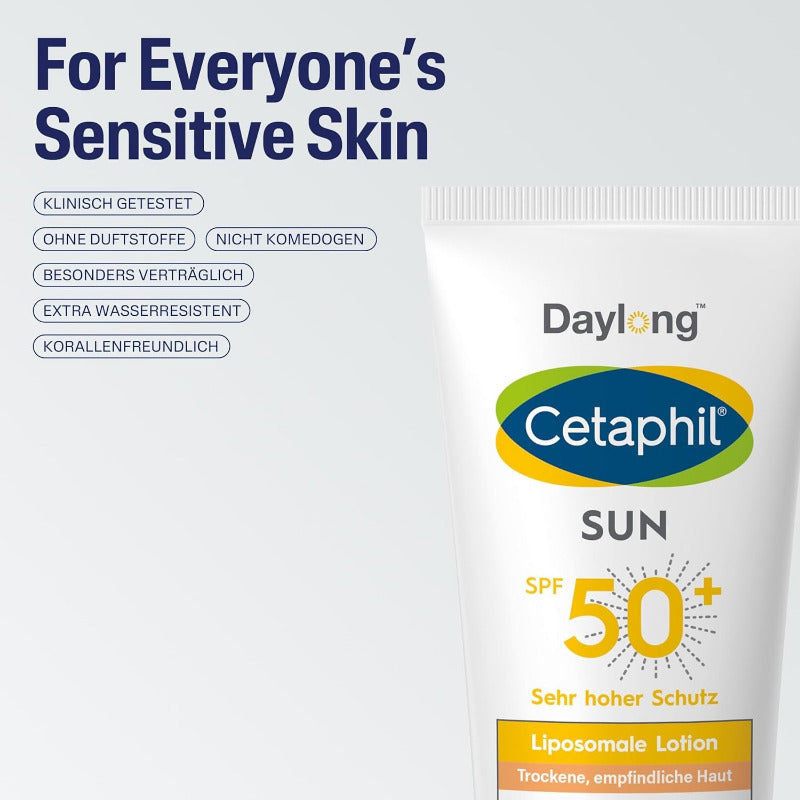 CETAPHIL Sun Liposomal Lotion SPF 50+ | Broad Spectrum UVA/UVB Protection for Sensitive & Dry Skin | 100ml