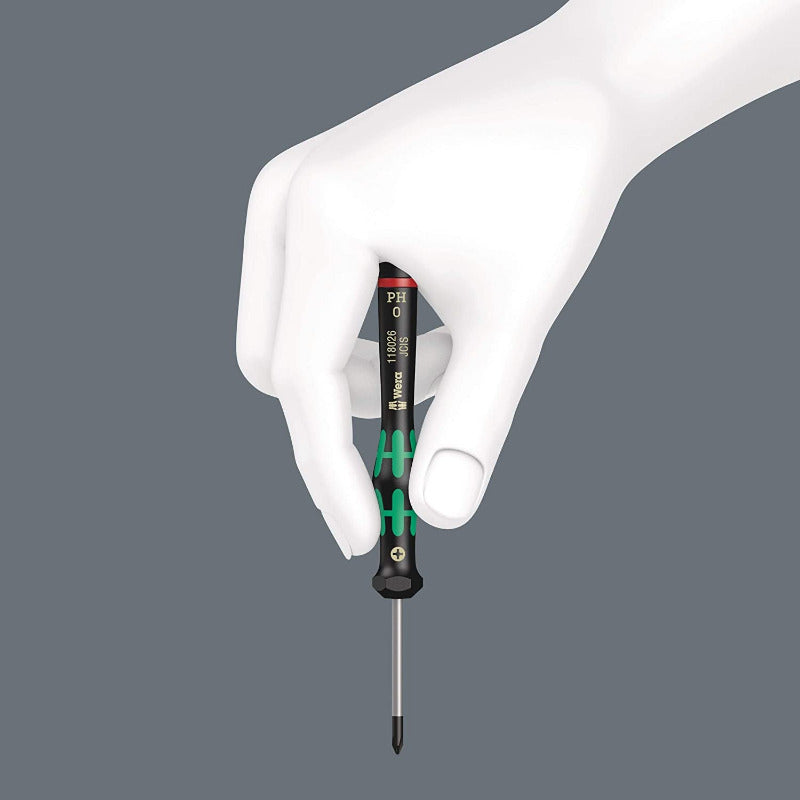 WERA 2035/6A Kraftform Micro Screwdriver Set – 6‑Piece with Rack (05118150001)