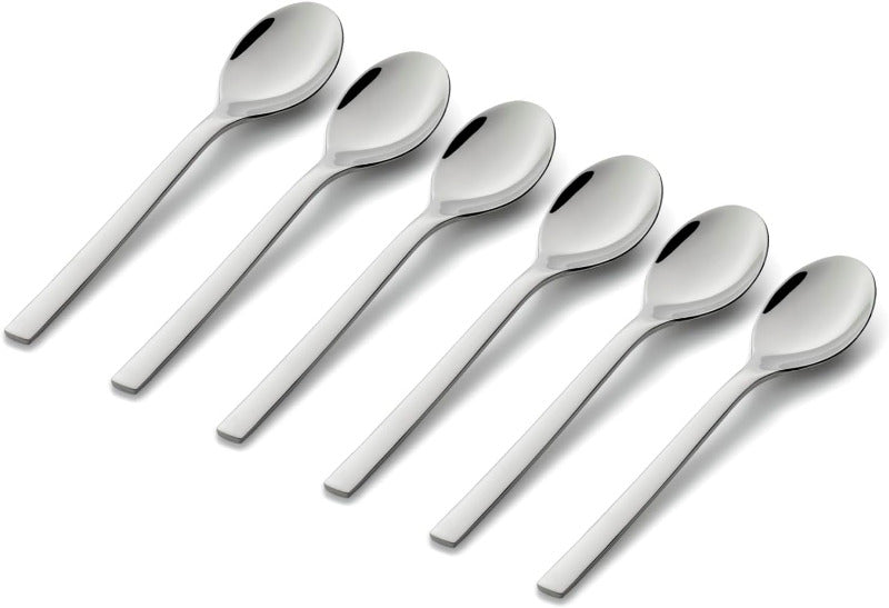 WMF Nuova Tea & Coffee Spoon Set – 6-Pieces 13.5 cm Cromargan Stainless Steel