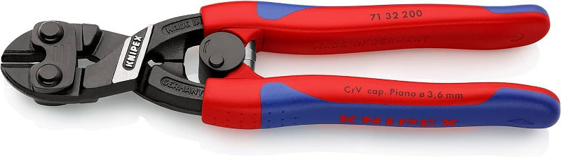 KNIPEX Cobolt Compact Bolt Cutter 200mm – Slim Multi-Component Grips, Black Atramentized | 71 02 200
