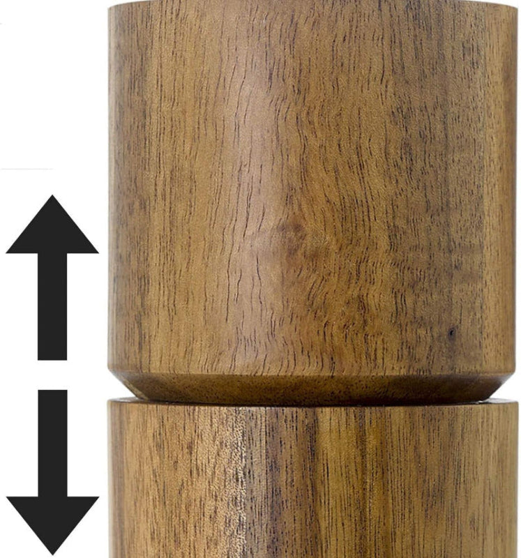 ADHOC MP74 ACACIA Small Pepper or Salt Mill – Ceramic Grinder, Acacia Wood