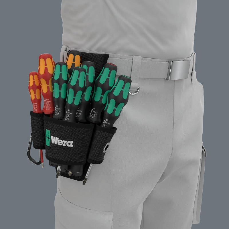WERA 9620 Belt Holster Set 1 – 10‑Piece Screwdriver Kit in Belt Pouch (05136032001)