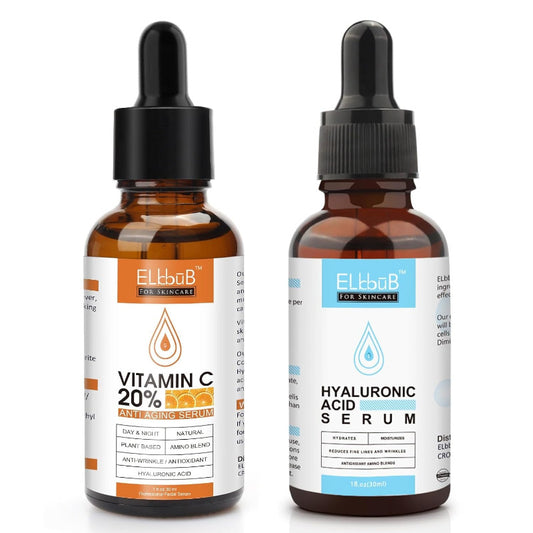 Elbbub Face Care Serum Set – Vitamin C & Hyaluronic Acid Duo