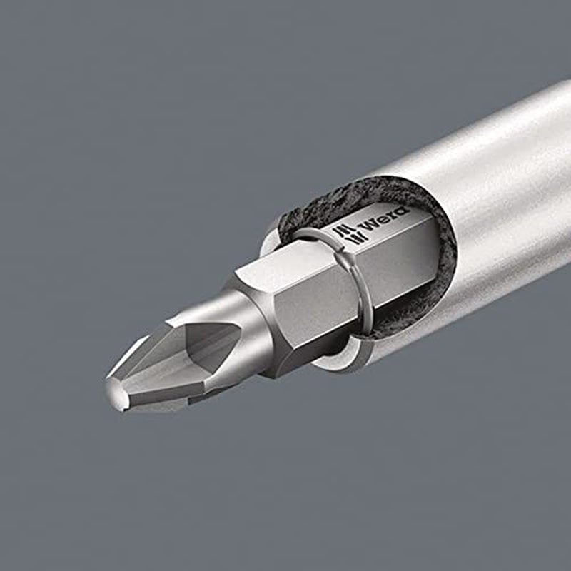 Wera 810/1 Bit-Handhalter Mit Sprengring, 1/4 Zoll X 120 Mm, 05051005001, Silber