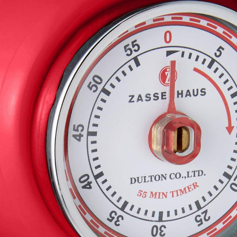 ZASSENHAUS SPEED Kitchen Timer – Red | Analog Countdown with Alarm