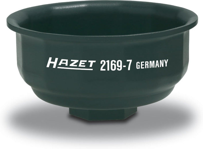HAZET Ölfilterschlüssel 2169 I Passend Für Verschiedene Ölfilter Mit Einem Durchmesser Von 82 Mm, Antrieb: Außensechskant 3⁄8 Zoll I Betätigung Von Ölfiltern Und Ölfilter-Gehäusedeckeln