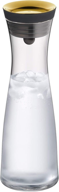 WMF Basic Water Carafe – 1 Liter Glass Carafe with Silicone Lid & CloseUp Stopper