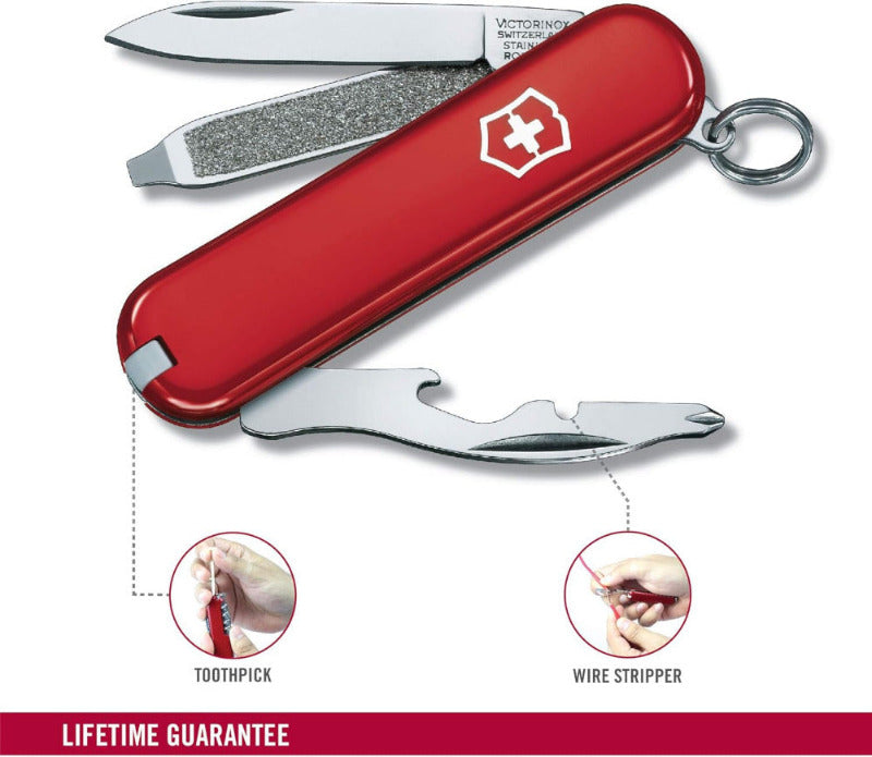 Victorinox Rally Swiss Army Knife – Mini Keychain Multi-Tool with 9 Functions