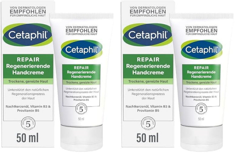 CETAPHIL Repair Regenerating Hand Cream 50ml – For Dry, Sensitive & Overworked Hands